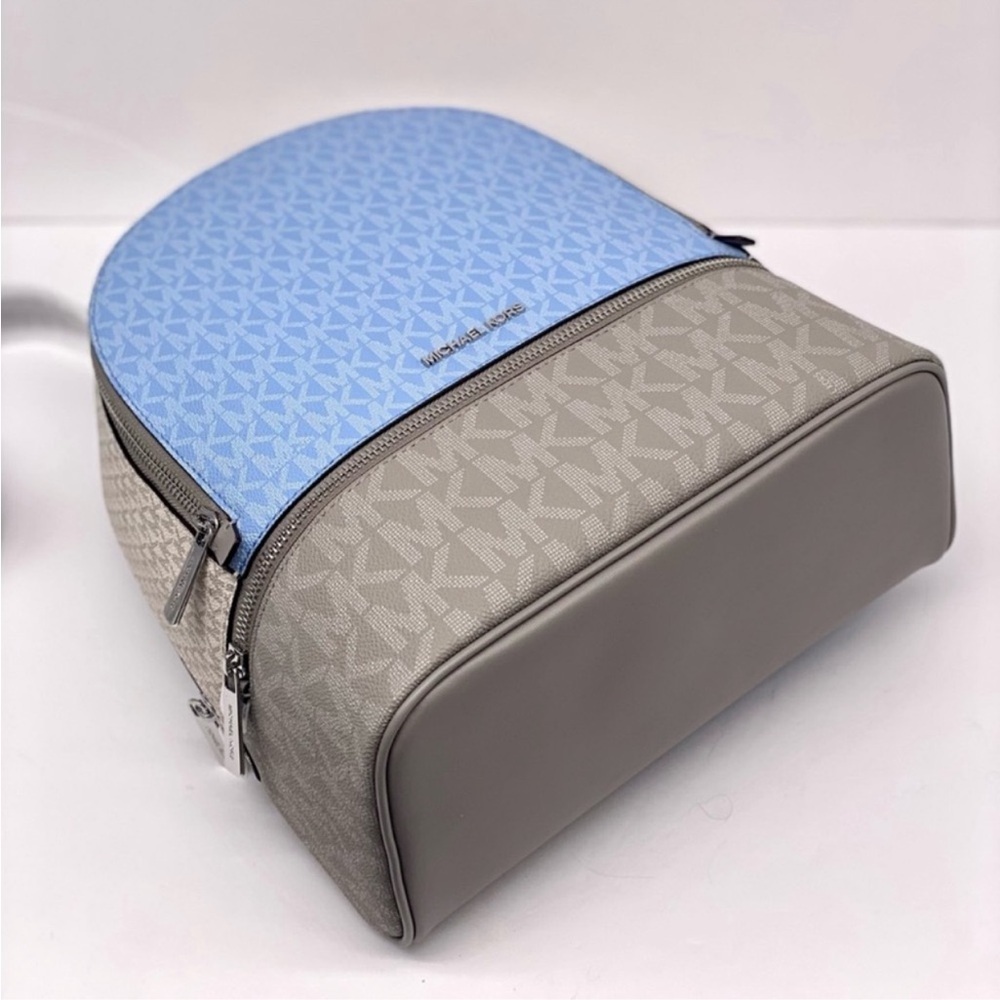 MICHAEL KORS Rhea Medium Color-Block Signature Logo Backpack - Picture 4 of 11